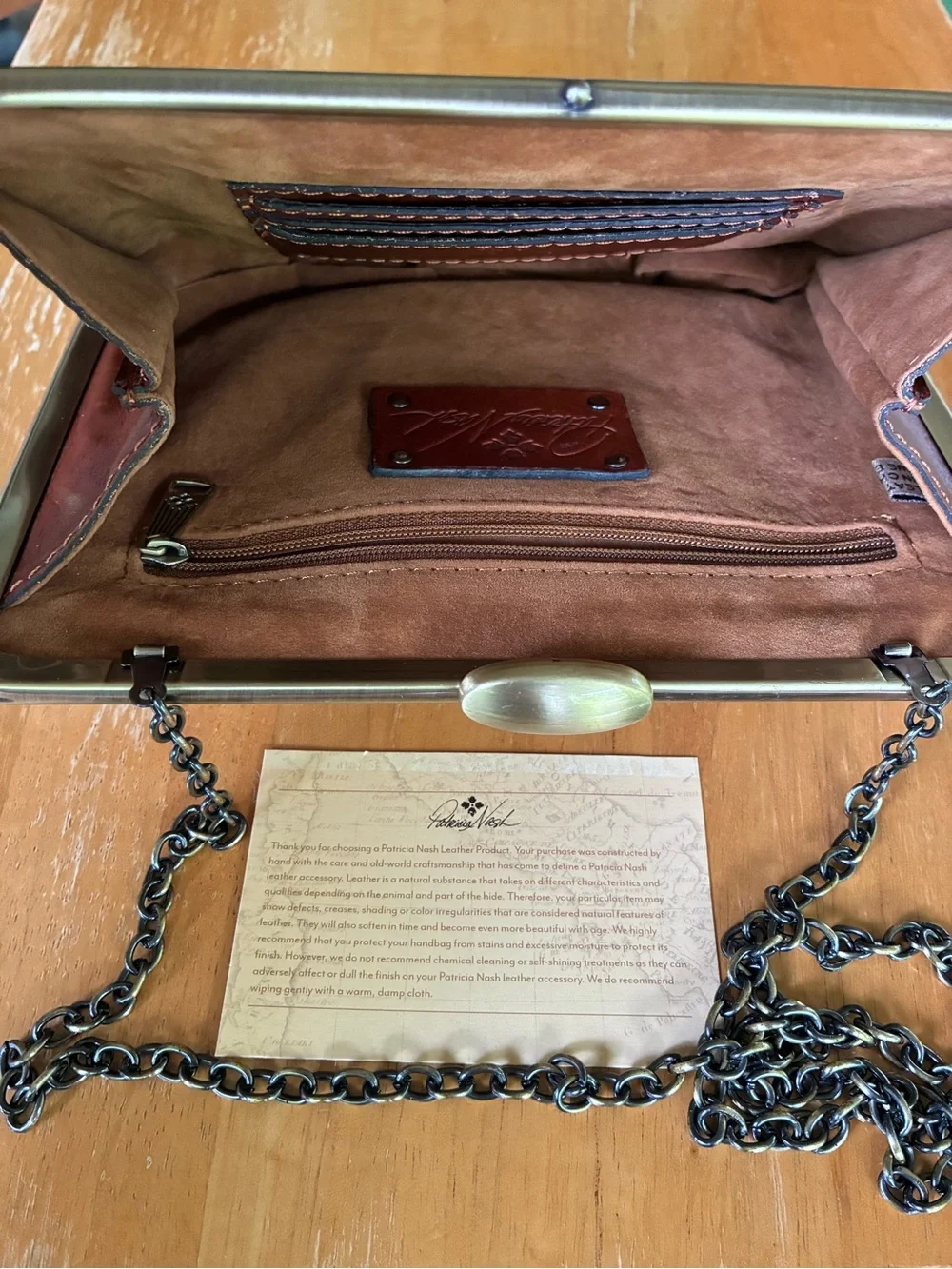 Patricia Nash Crackled Rose Garden Chain-Handle Clutch - Picture 14 of 16